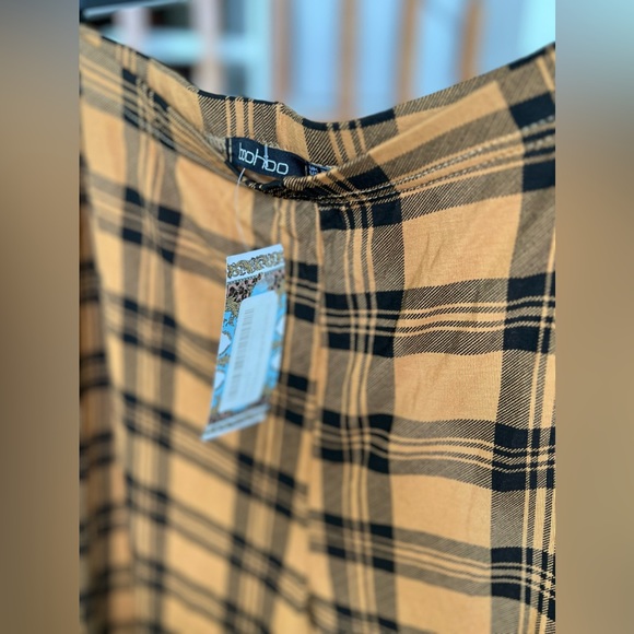 BOOHOO Plus Check Jersey Leggings - Picture 6 of 7